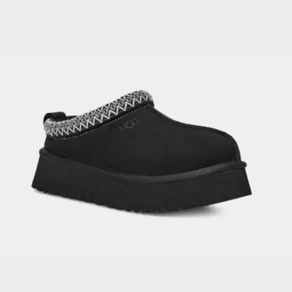 NWT UGG Tazz Platform Suede Slipper Black Women’s 7 - Picture 5 of 16